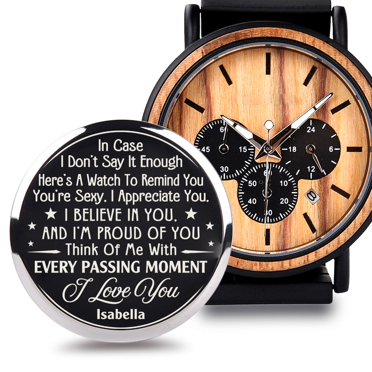 I Believe In You – Personalized Engraved Wooden Watches GP009