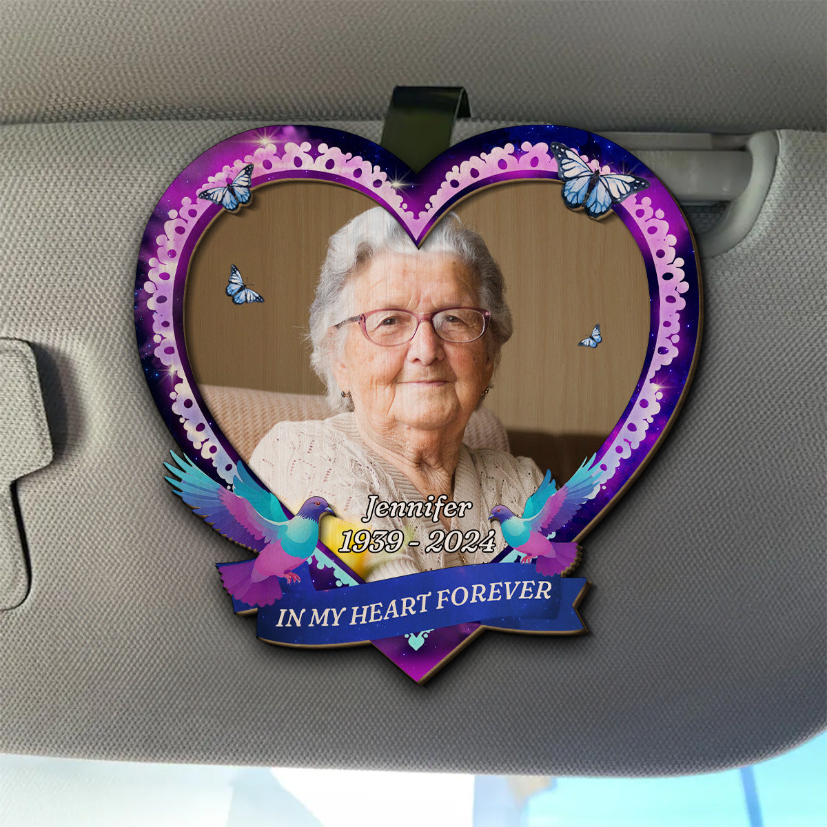 My Love Is In Heaven – Personalized Custom Car Visor Clip