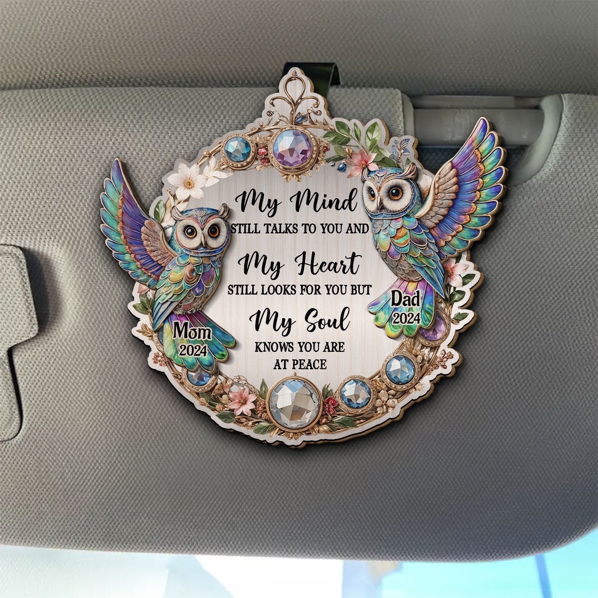 Owl My Mind My Heart My Soul – Personalized Custom Car Visor Clip