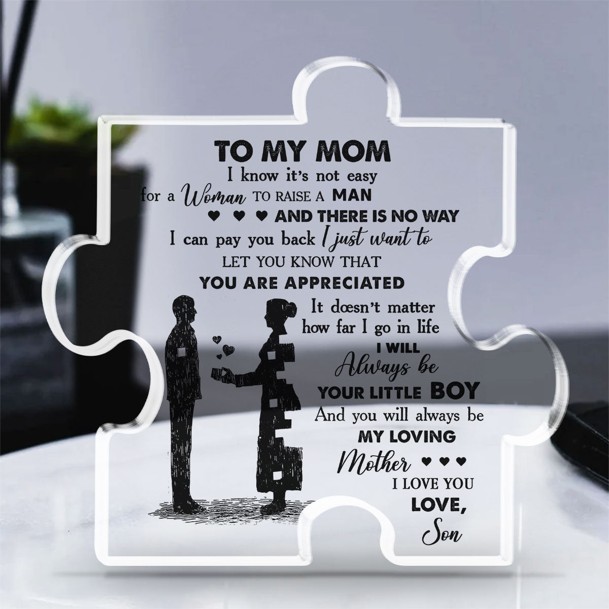 Son To Mom – Personalized Custom Acrylic Plaque