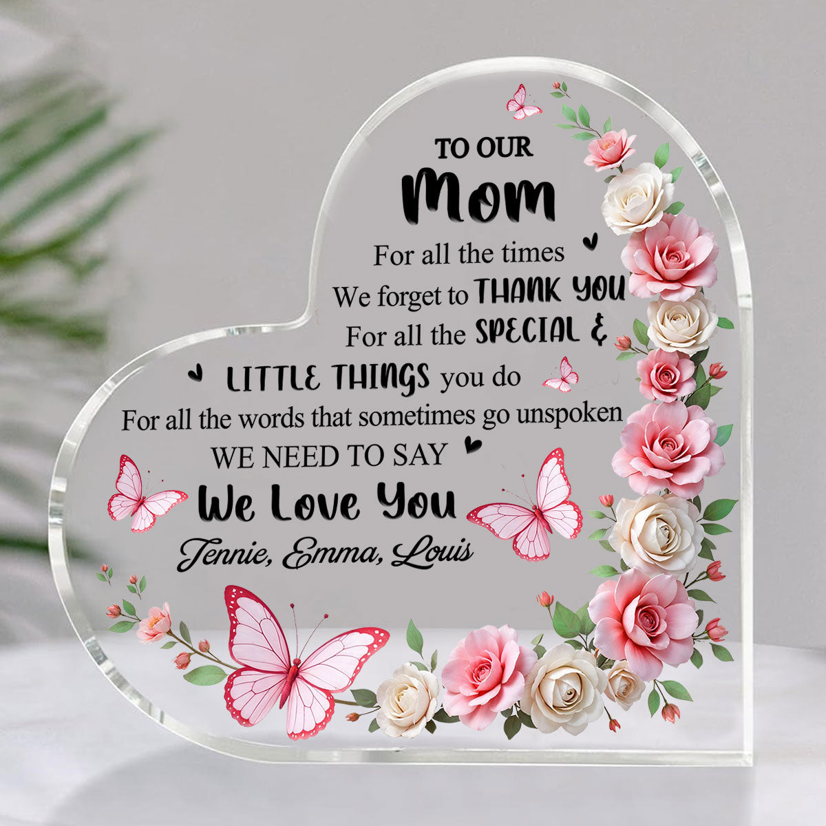 To My Mother – Personalized Custom Acrylic Plaque