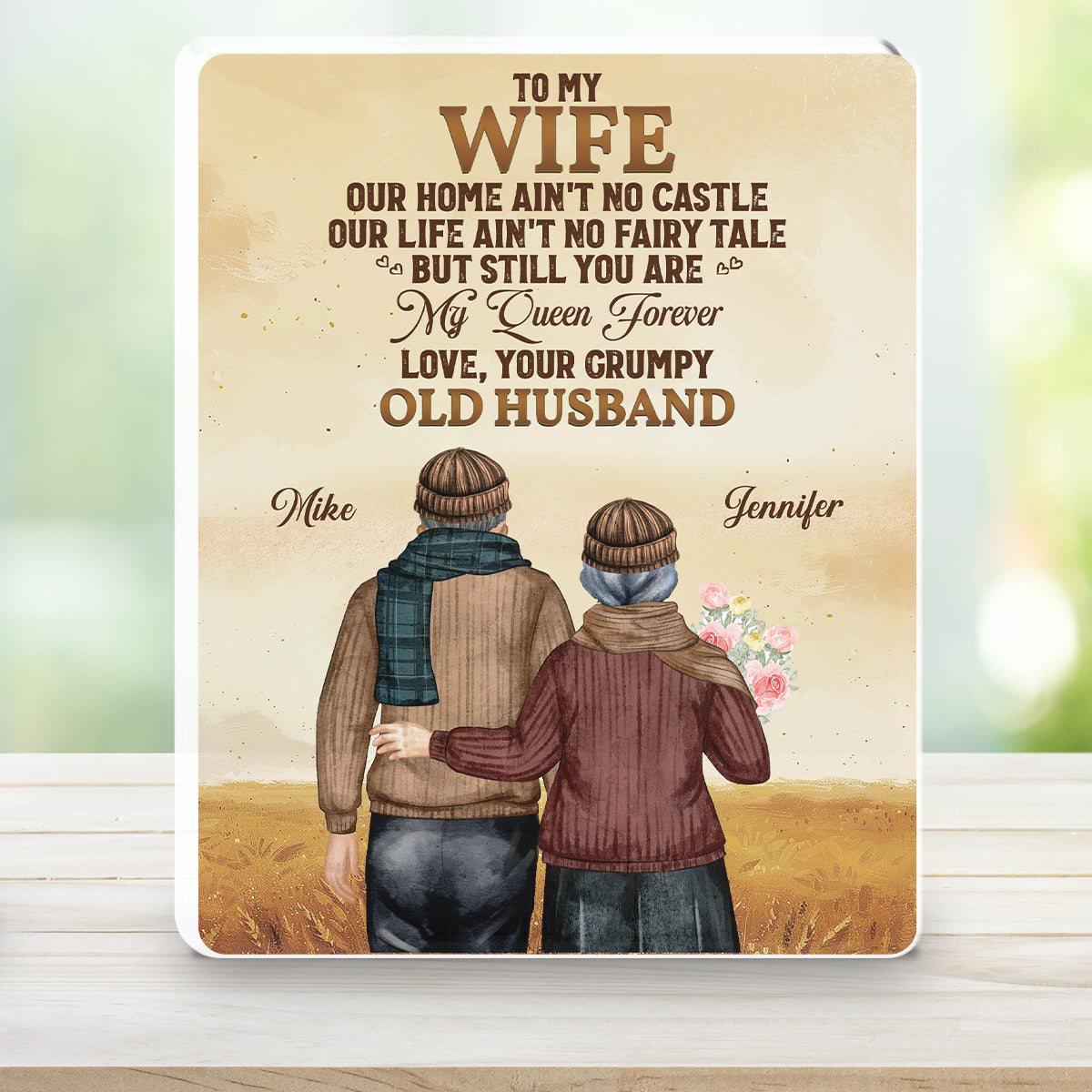 To My Wife You Are My Queen Forever – Personalized Custom Acrylic Plaque